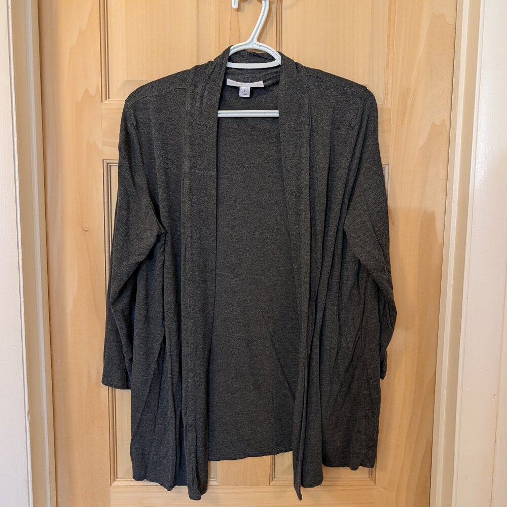 Heather Grey Cardigan Sweater